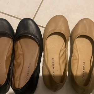 2 pair Lucky brand ballet flats 7.5